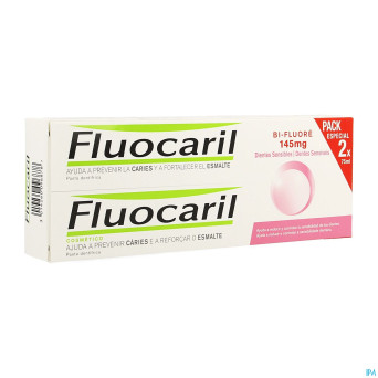 Fluocaril bi-fluore 145 dents sensibles duo 2x75ml