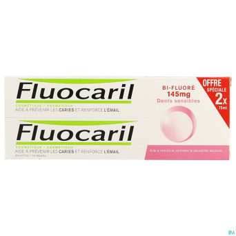 Fluocaril bi-fluore 145 dents sensibles duo 2x75ml