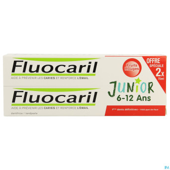 Duo fluocaril junior fruits rouges 2x75ml