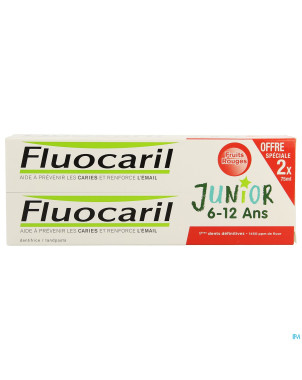 Duo fluocaril junior fruits rouges 2x75ml