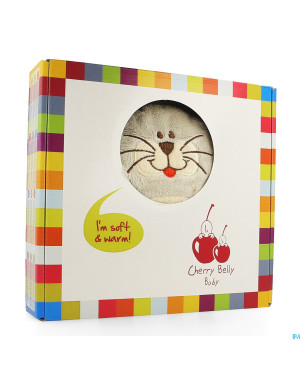 Coussin chauff. lin graine cherry belly baby lapin