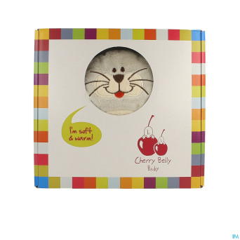 Coussin chauff. lin graine cherry belly baby lapin