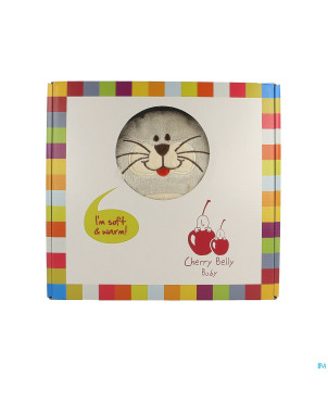 Coussin chauff. lin graine cherry belly baby lapin