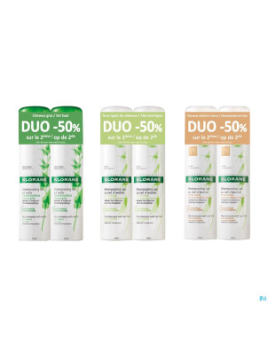 Klorane capil. sh sec ortie teinte    2x150ml