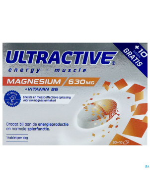Ultractive magnesium 630mg  comp 60