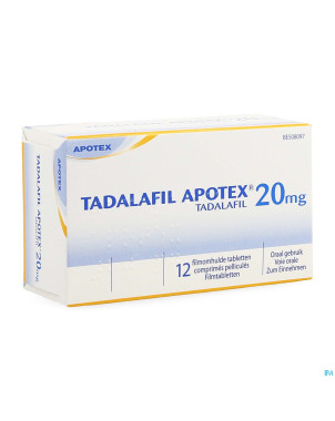 Tadalafil apotex 20mg comp pell  12