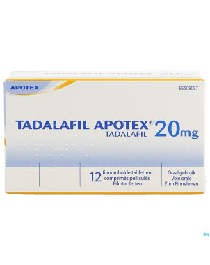 Tadalafil apotex 20mg comp pell  12