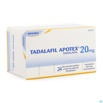 Tadalafil apotex 20mg comp pell  24