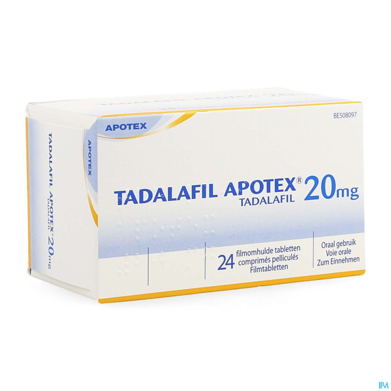 Tadalafil apotex 20mg comp pell  24