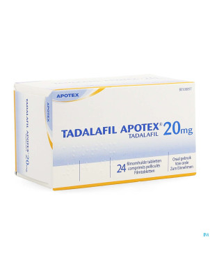 Tadalafil apotex 20mg comp pell  24