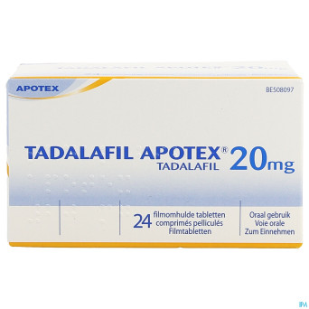 Tadalafil apotex 20mg comp pell  24
