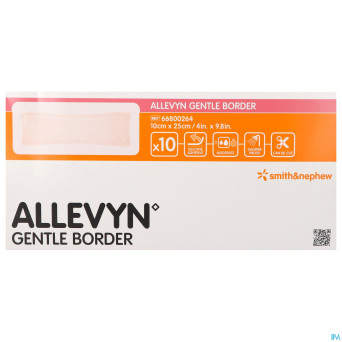 Allevyn gentle border 10,0x25,0cm 10