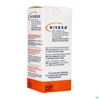Kivexa abacus 600mg/300mg comp pell 30