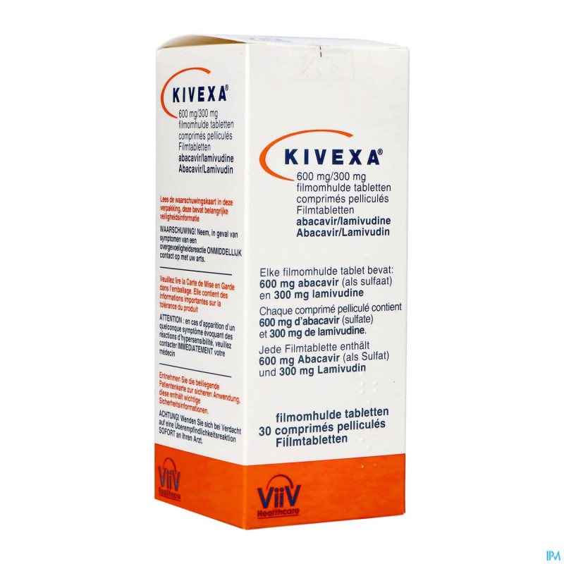 Kivexa abacus 600mg/300mg comp pell 30