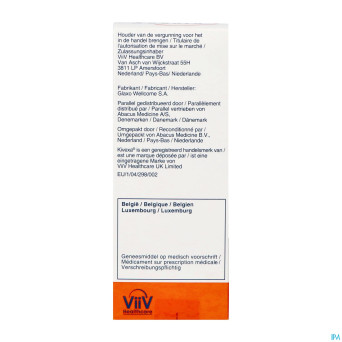 Kivexa abacus 600mg/300mg comp pell 30