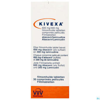 Kivexa abacus 600mg/300mg comp pell 30