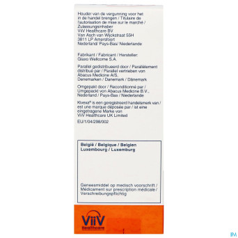 Kivexa abacus 600mg/300mg comp pell 30