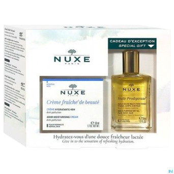 Nuxe coffret cr fraiche hydra 48h ps 50ml+hle 30ml