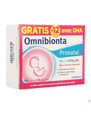 Omnibionta pronatal metafol. comp 90+dha12+meta 12