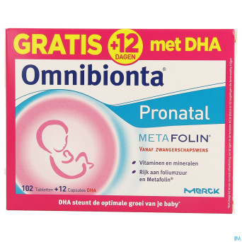 Omnibionta pronatal metafol. comp 90+dha12+meta 12