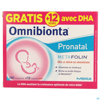 Omnibionta pronatal metafol. comp 90+dha12+meta 12