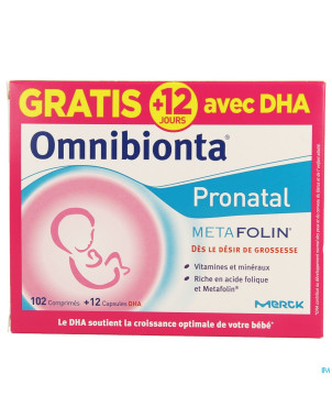 Omnibionta pronatal metafol. comp 90+dha12+meta 12