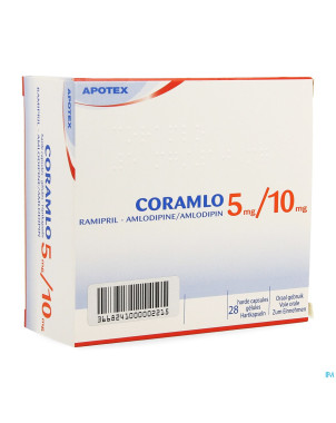 Ramipril amlodipine  5mg/10mg gel dur  28