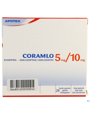 Ramipril amlodipine  5mg/10mg gel dur  28