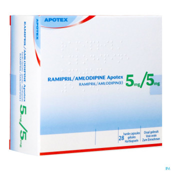 Ramipril amlodipine  5mg/ 5mg gel dur  28