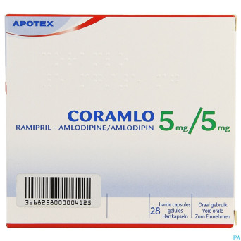Ramipril amlodipine  5mg/ 5mg gel dur  28