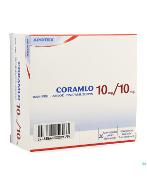 Ramipril amlodipine 10mg/10mg gel dur  28
