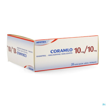 Ramipril amlodipine 10mg/10mg gel dur  28