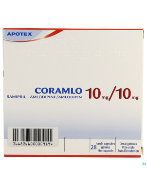 Ramipril amlodipine 10mg/10mg gel dur  28