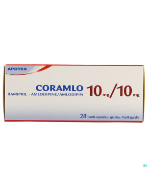 Ramipril amlodipine 10mg/10mg gel dur  28