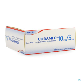 Ramipril amlodipine 10mg/ 5mg gel dur  28