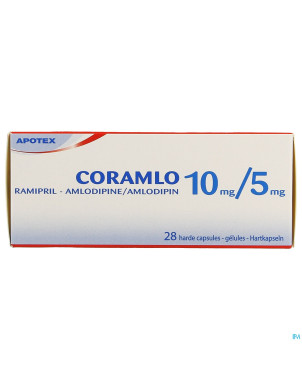 Ramipril amlodipine 10mg/ 5mg gel dur  28