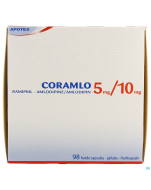 Ramipril amlodipine  5mg/10mg caps dur  98