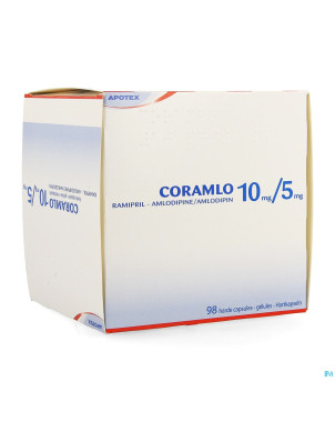 Ramipril amlodipine 10mg/ 5mg gel dur  98