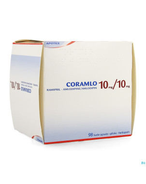 Ramipril amlodipine 10mg/10mg caps dur  98