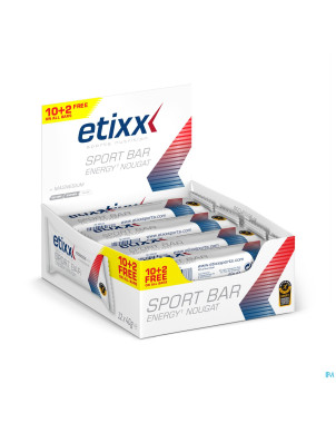 Etixx energy sport bar nougat 12x40g