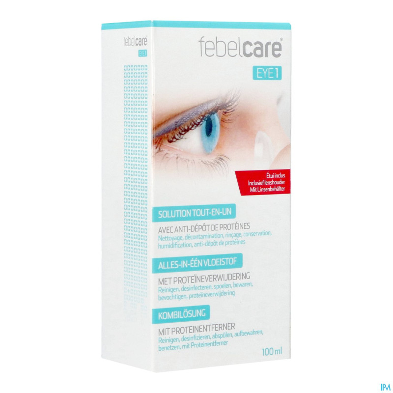 Febelcare eye 1 solution lentille tout en un 100ml