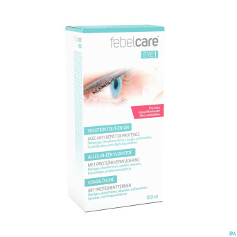Febelcare eye 1 solution lentille tout en un 100ml