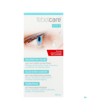 Febelcare eye 1 solution lentille tout en un 100ml