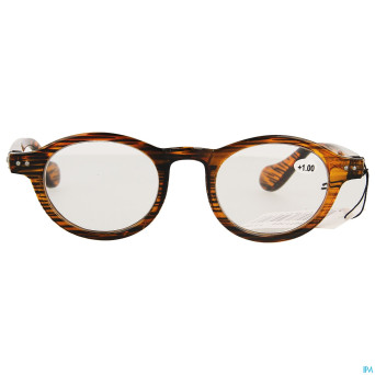Pharmaglasses milano brown/black +1.00