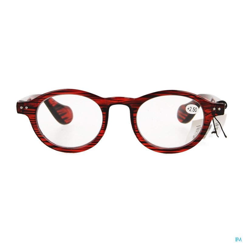 Pharmaglasses milano red/black +2.50