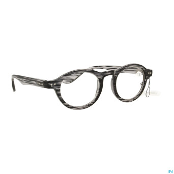 Pharmaglasses milano grey/black +1.00