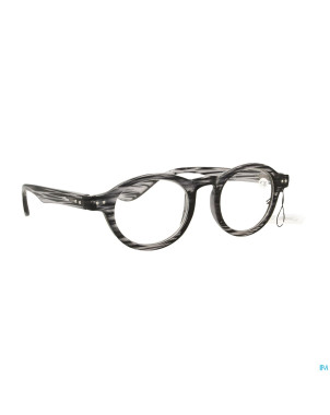 Pharmaglasses milano grey/black +1.00