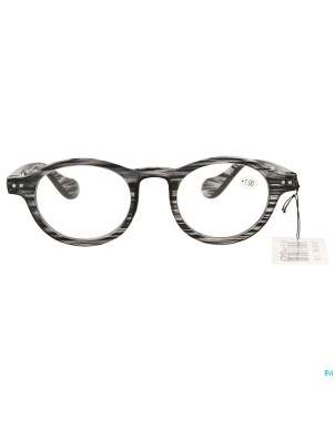 Pharmaglasses milano grey/black +1.00