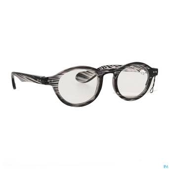 Pharmaglasses milano grey/black +2.00
