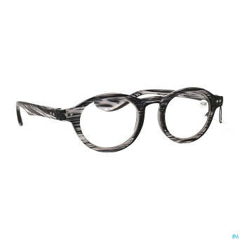 Pharmaglasses milano grey/black +3.00